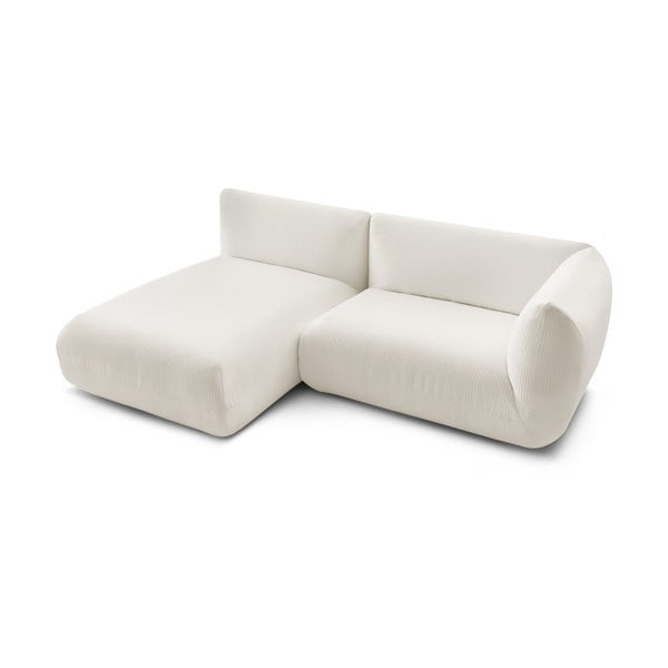 Kutna garnitura od bijelog samta (lijevi kut) Lecomte - Bobochic Paris-image-4