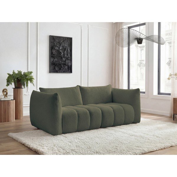 Zelena sofa od bouclé tkanine 234 cm Azra – Bobochic Paris-image-1