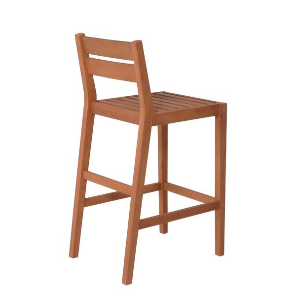 Vrtni set barskih stolica i stola od masivnog eukaliptusa u prirodnoj boji za 4 osobe Maine – Garden Pleasure-image-4