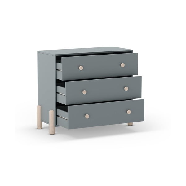 Dječja komoda prljavo zelena od masivnog bora 90x80x40 cm Enola – Marckeric-image-3