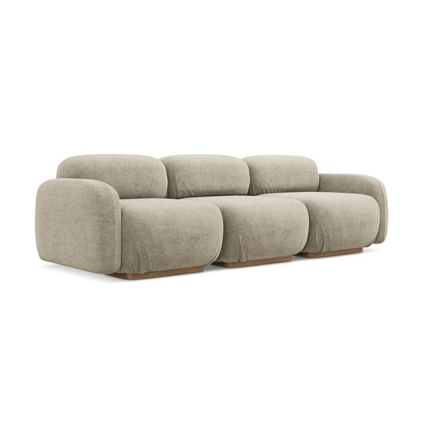 Bež sofa od bouclé tkanine 270 cm Ailani – Makamii-image-1