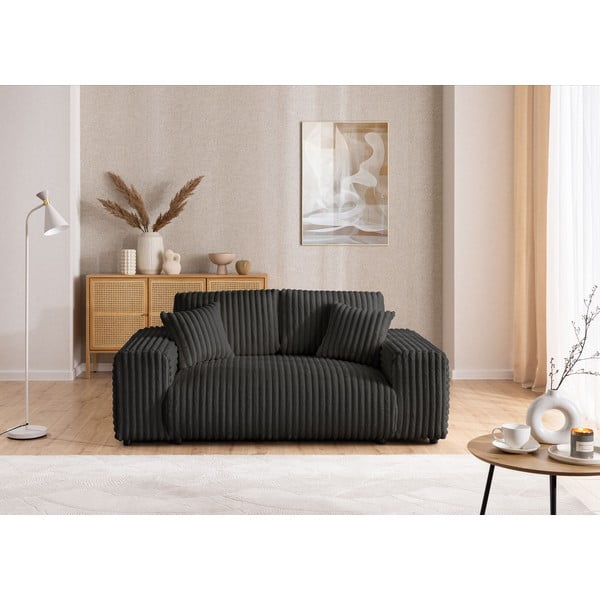 Tamno siva sofa od samta 178 cm Justin – Ropez-image-1