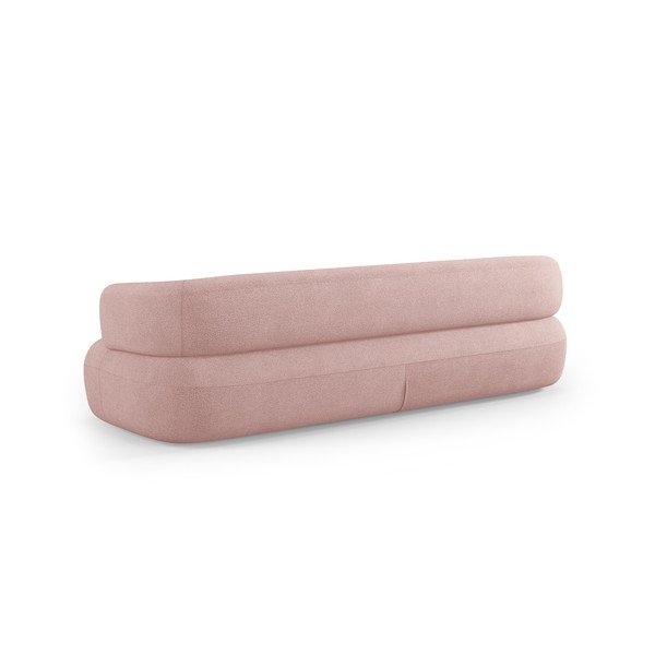 Svijetlo ružičasta sofa od bouclé tkanine 226 cm Jenny – Micadoni -image-3