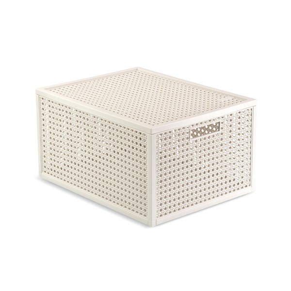 Krem kutija za pohranu s poklopcem od reciklirane plastike 30x38x21 cm Kaya – Curver