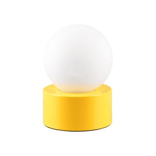 Žuta  stolna lampa sa staklenim sjenilom (visina 17 cm) Countess – Trio