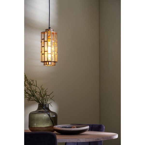 Viseća svjetiljka u brončanoj boji sa staklenim sjenilom Søstrene – Light & Living-image-1