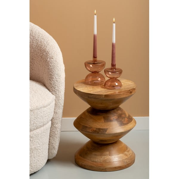 Okrugao pomoćni stol od masivnog manga ø 35 cm  Totem  – Leitmotiv-image-2