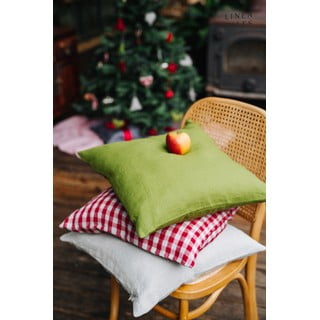 Lanena ukrasna jastučnica 50x50 cm Red Gingham – Linen Tales