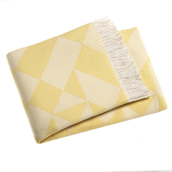 Žuti kariran s udjelom Euromant Granit pamuka, 140 x 180 cm