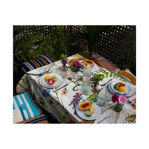 Laneni stolnjak Madre Selva Tierra Bella, 140 x 140 cm-image-1