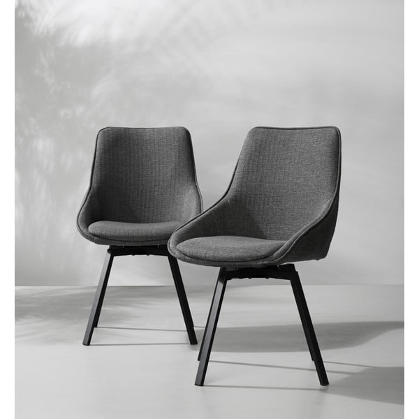 Siva okretna stolica Rowico Alison-image-1