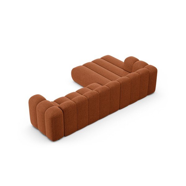 Ciglasta kutna garnitura od šenila (s lijevim kutom/s ležaljkom) Lupine – Micadoni -image-3