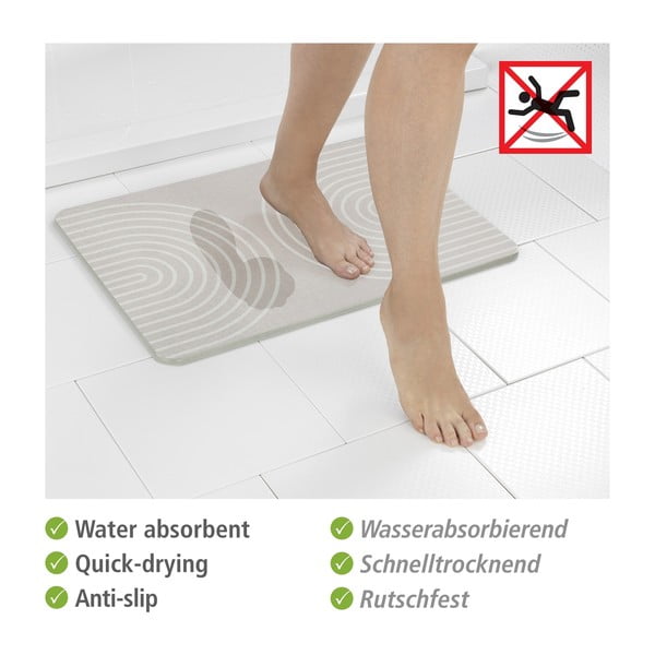 Bež kupaonska prostirka od dijatomita 39x60 cm Nazca – Wenko-image-4