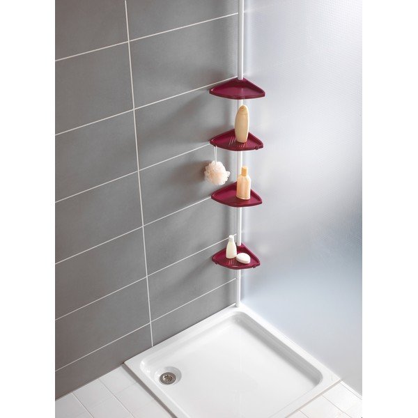 Ružičasta teleskopska tuš polica Wenko Compact-image-3