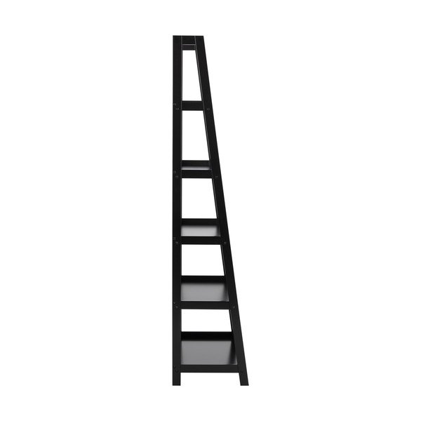 Crna stalaža za knjige Actona Wally, visina 180 cm-image-3