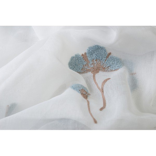 Bijela/plava prozirna zavjesa 140x260 cm Elba – Mendola Fabrics-image-2