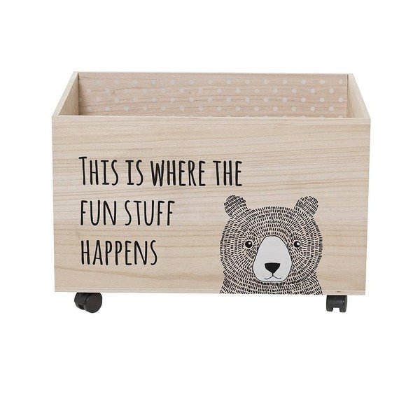 Kutija za igračke na kotačima od drveta paulovnije Bloomingville Mini-image-1