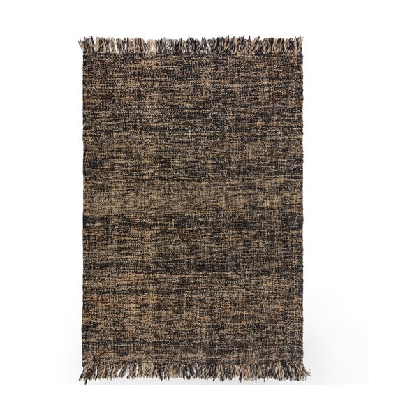 Crni tepih od jute Flair Rugs Idris, 120 x 170 cm