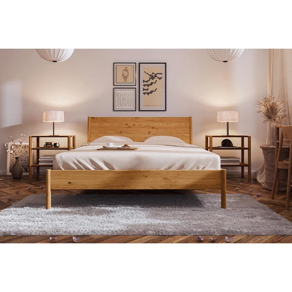 Bračni krevet od hrastovog drveta 180x200 cm Pola - The Beds-image-1