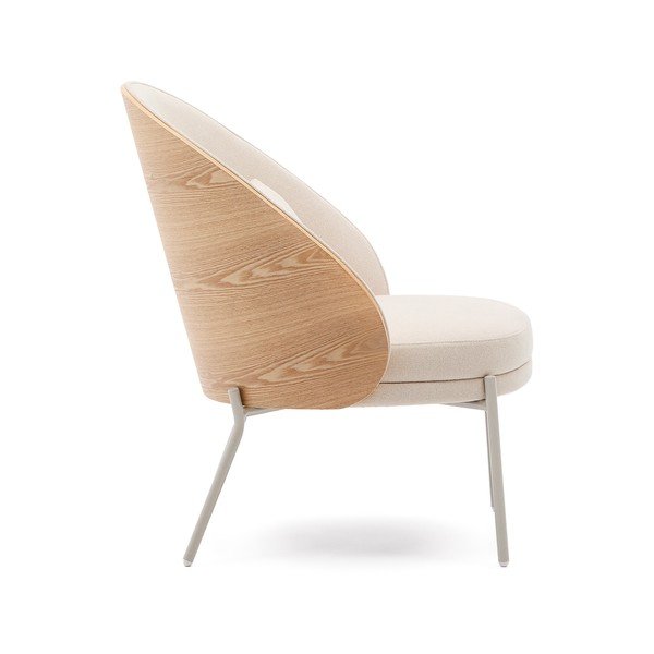 Bež fotelja od šenila Eamy – Kave Home-image-3
