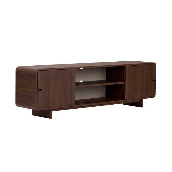 TV komoda u dekoru oraha u tamnoj prirodnoj boji 180x52x34 cm Mirel – Nordure