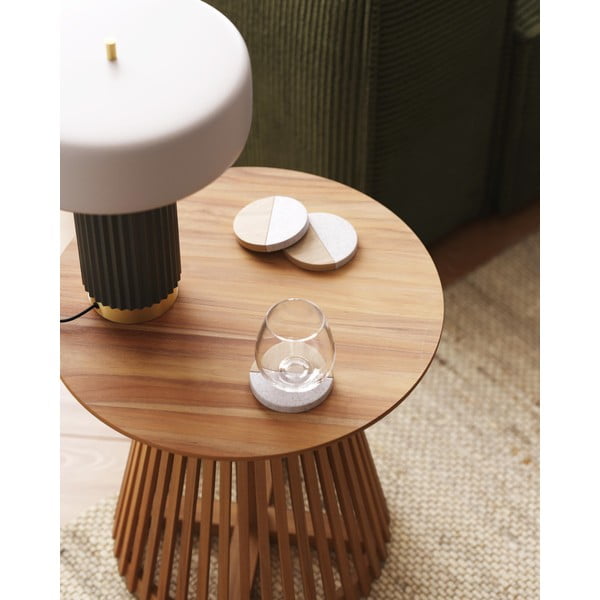 Pomoćni stolić od tikovine Kave Home Goldman Irune, ø 50 cm-image-3
