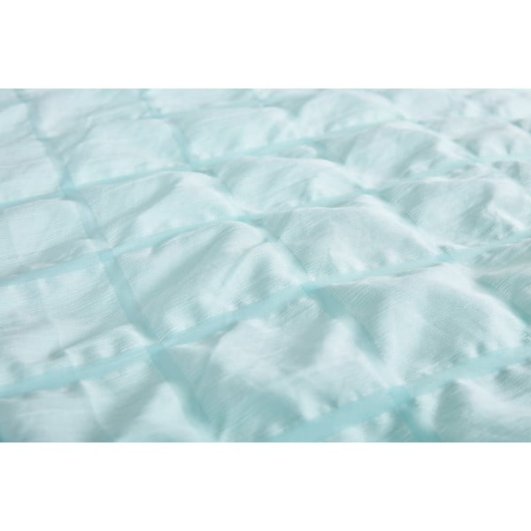 Mentol zelena posteljina za krevet za jednu osobu od krepa 140x200 cm Naomi – My House-image-1