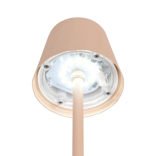 Krem LED stolna lampa s metalnim sjenilom (visina 21 cm) Diaz – Trio-image-4