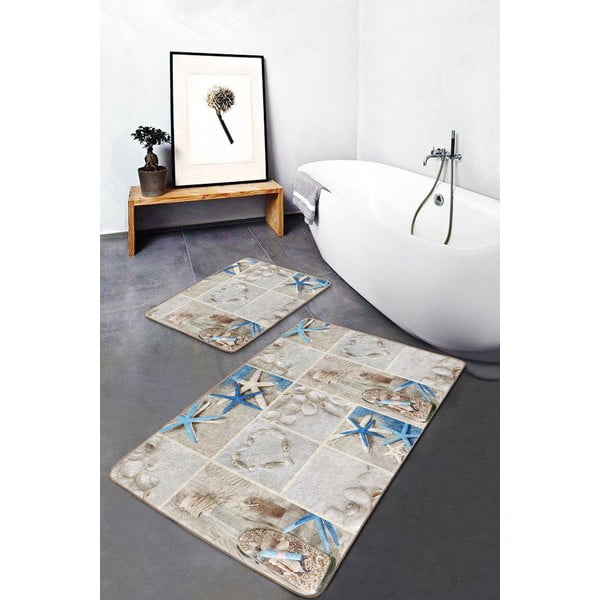 Bež kupaonske prostirke u setu 2 kom 60x100 cm – Mila Home-image-3