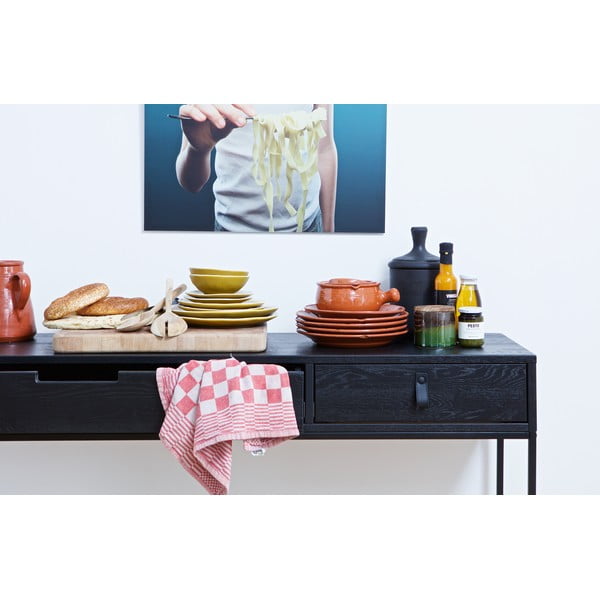 Crni konzolni stolić od hrastovog drveta WOOOD Silas-image-1