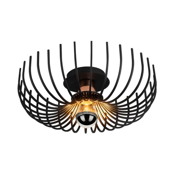 Crna stropna svjetiljka s metalnim sjenilom ø 36 cm Aspendos – Opviq lights-image-2