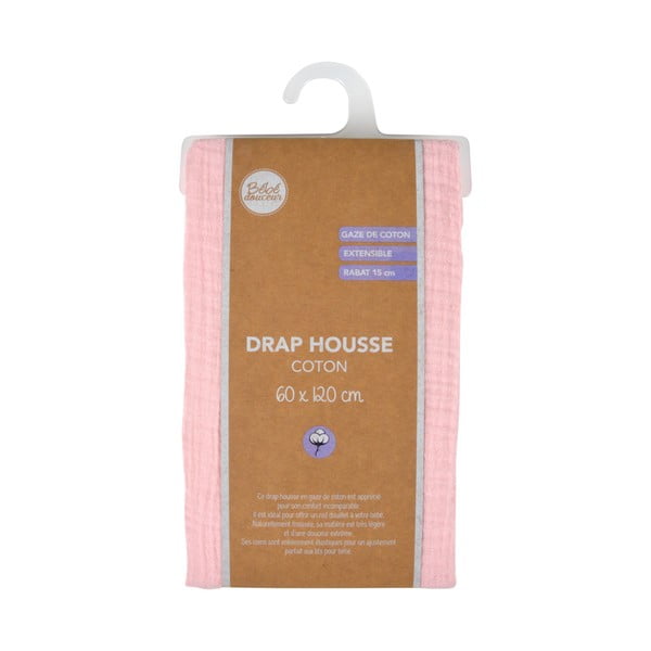 Dječja plahta s gumom za dječji krevetić od muslina 70x140 cm – Bébé Douceur-image-3