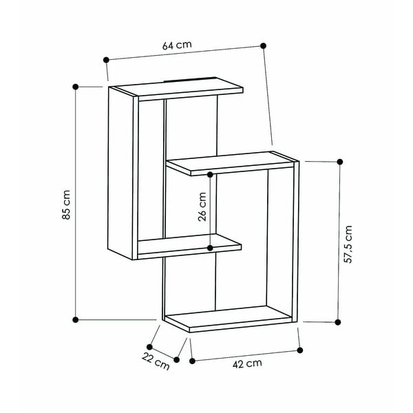 Antracit zidna jedinica s policama Paranoid-image-4