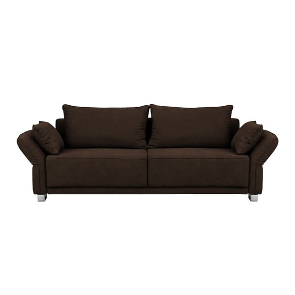 Smeđi kauč na razvlačenje s prostorom za odlaganje Windsor &amp; Co Sofas Casiopeia, 245 cm