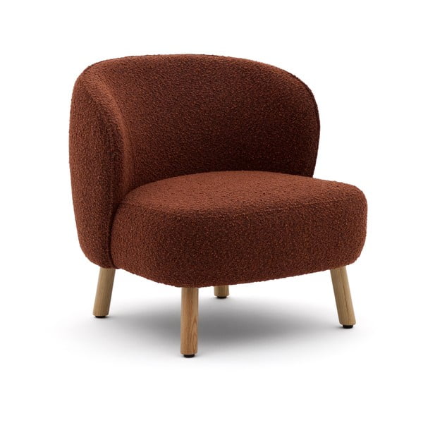 Fotelja od bouclé tkanine boja terakote Ulit – Kave Home