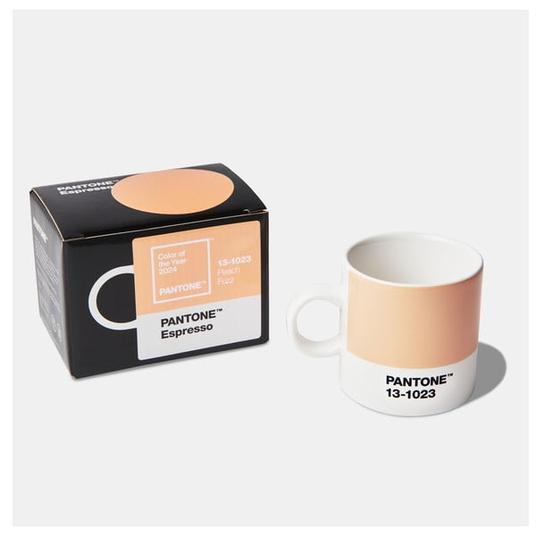 Narančasta keramička šalica za espresso 120 ml Peach Fuzz 13-1023 – Pantone-image-1