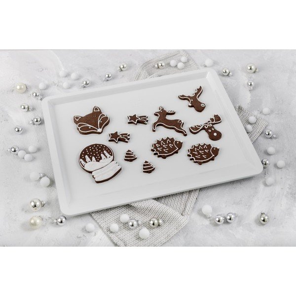 Bijeli čelični pleh za pečenje Dr. Oetker White Christmas Baking, 42 x 33 cm-image-1