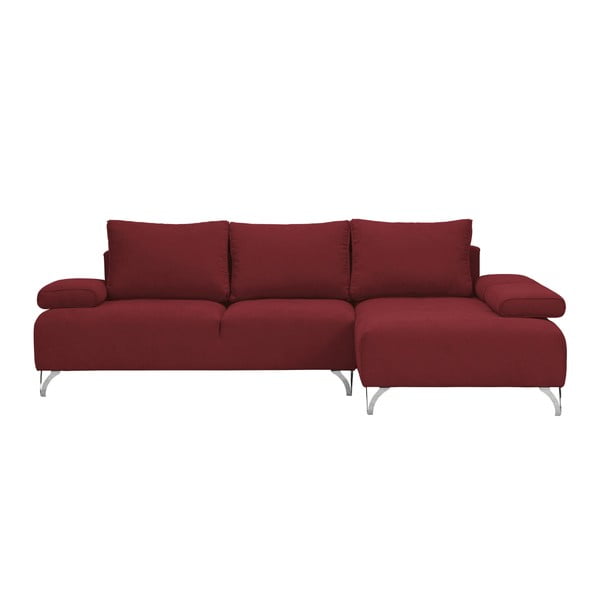 Crveni kutni kauč na razvlačenje Windsor & Co Sofas Virgo, desni kut