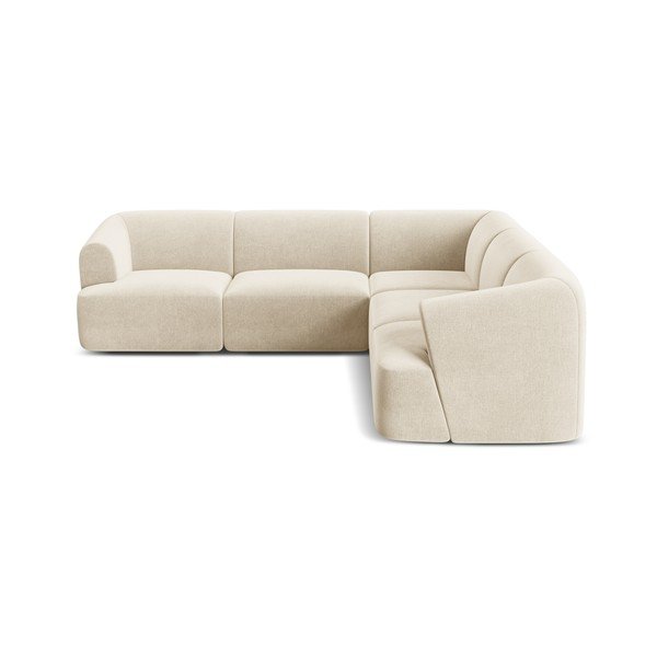 Bež baršunasti kutna garnitura Campi – Cosmopolitan Design-image-3