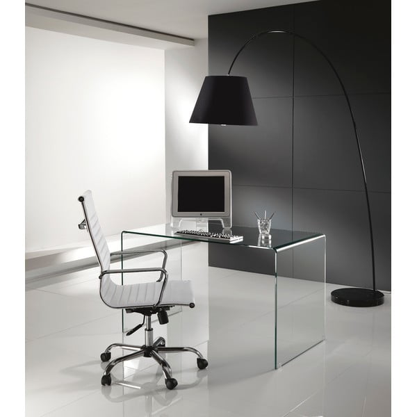 Stakleni radni stol 70x126 cm Bend – Tomasucci-image-1