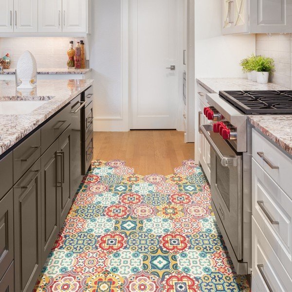 Set od 10 podnih samoljepljivih naljepnica Ambiance Floor Stickers Hexagons Lorena, 40 x 90 cm-image-1