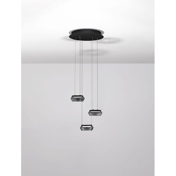 Mat crna staklena LED viseća svjetiljka s mogućnosti zatamnjivanja ø 35 cm Jailyn – Nova Luce-image-3