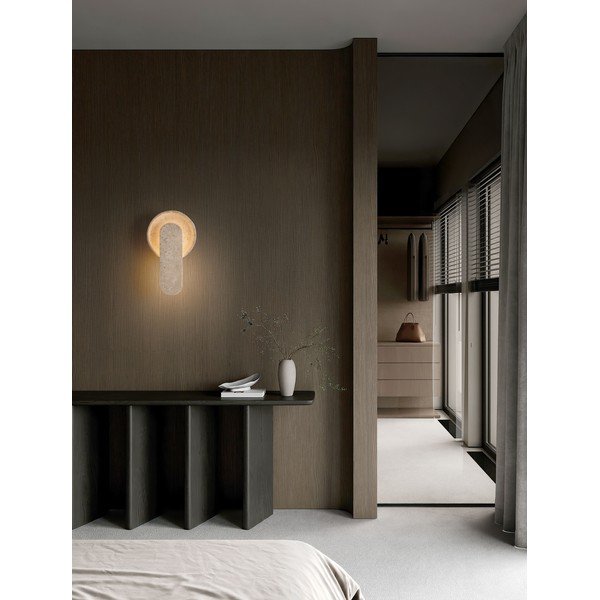 Bež LED zidna lampa od kamenine Mavis – Nova Luce-image-2
