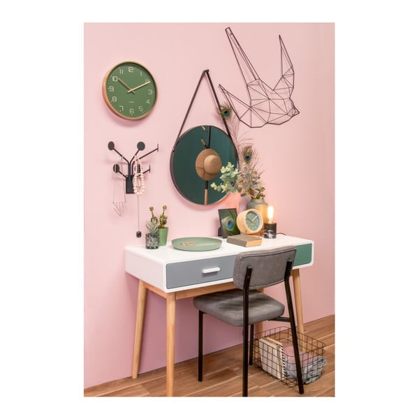 Zidno ogledalo s okvirom crne boje PT LIVING Balanced, ø 47 cm-image-1