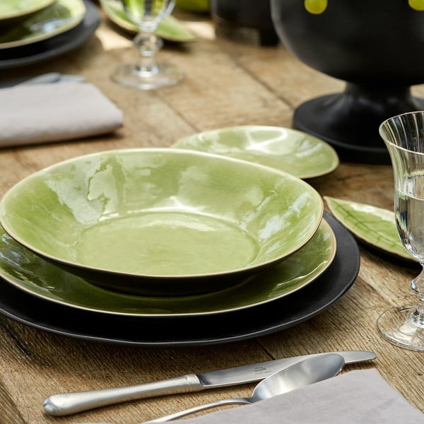 Svjetlozeleni duboki tanjur od kamenine Costa Nova Riviera, ⌀ 25 cm-image-2