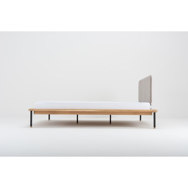 Bračni krevet od hrastovog drveta Gazzda Fina Nero, 140 x 200 cm-image-4