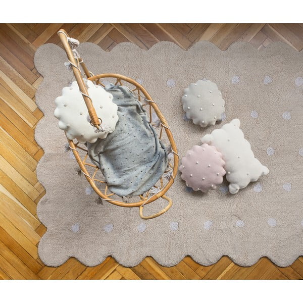 Bež periv/ručno rađen pamučan dječji tepih 120x160 cm Biscuit Beige – Lorena Canals-image-1