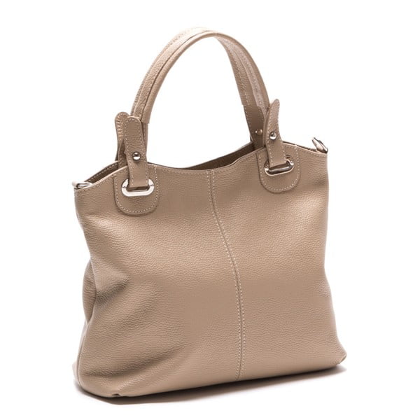 Sivo-smeđa kožna torbica Luisa Vannini Nena-image-2