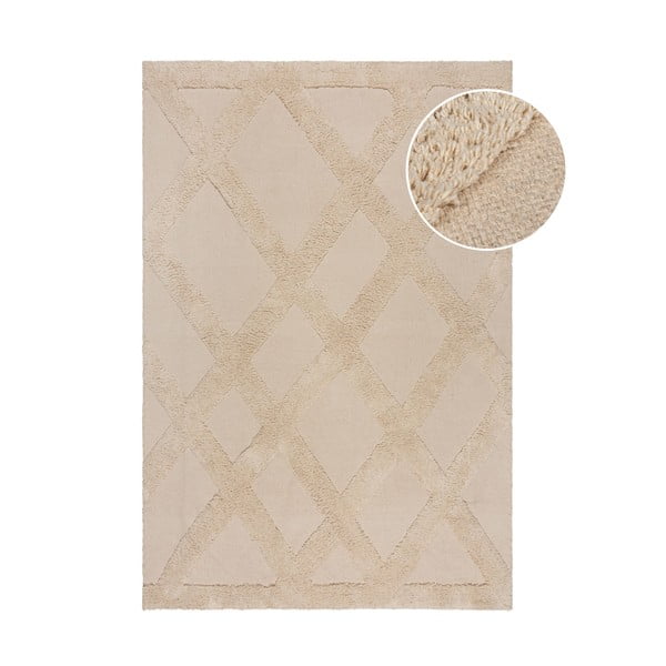 Bež pamučan tepih 80x150 cm Tessa Diamond – Flair Rugs