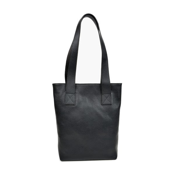 Kupovina crne kožne torbice Mangotti Bags Agatha